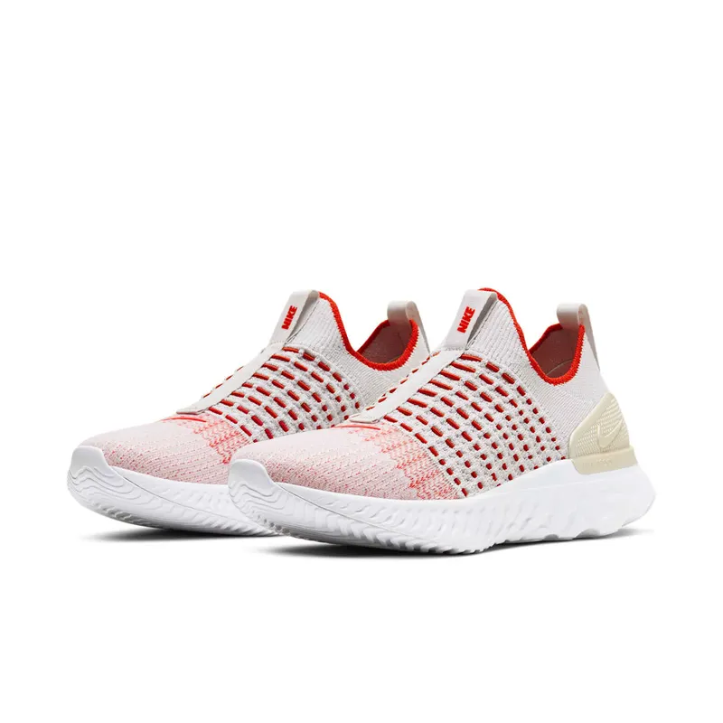 Nike React Phantom Run Flyknit 2 Vast Grey Fire Pink Team Orange (W) Vast Grey/Team Orange-Metallic Cashmere (CJ0280-003)