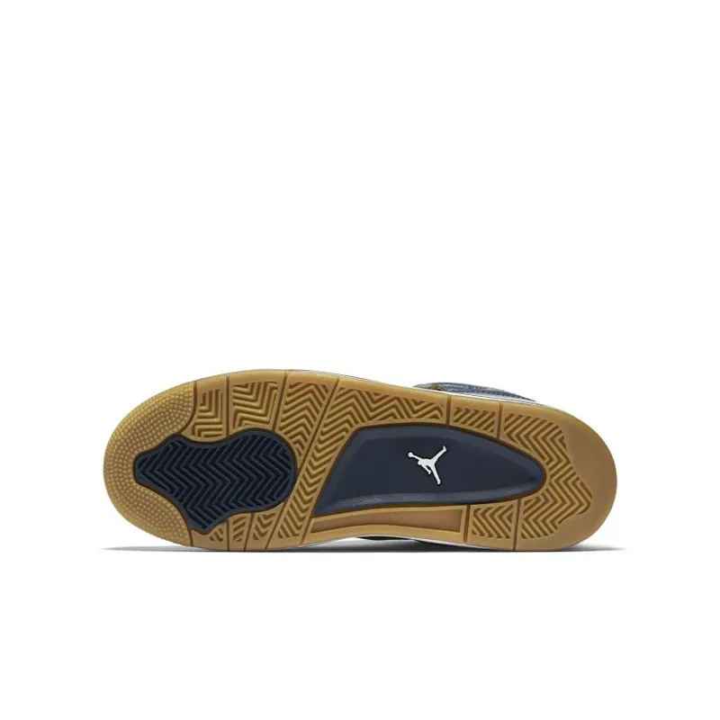 Jordan 4 Retro Dunk From Above (GS) Midnight Navy/Metallic Gold-Gold Leaf-White (408452-425)