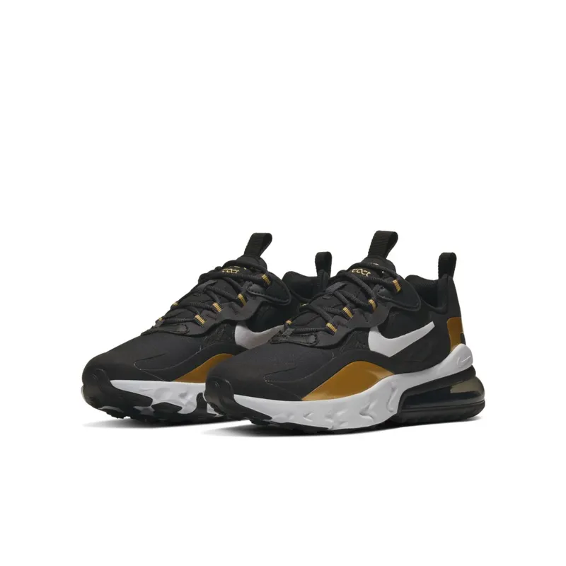 Nike Air Max 270 React Metallic Gold (GS) Anthracite/Black/Metallic Gold (BQ0103-005)