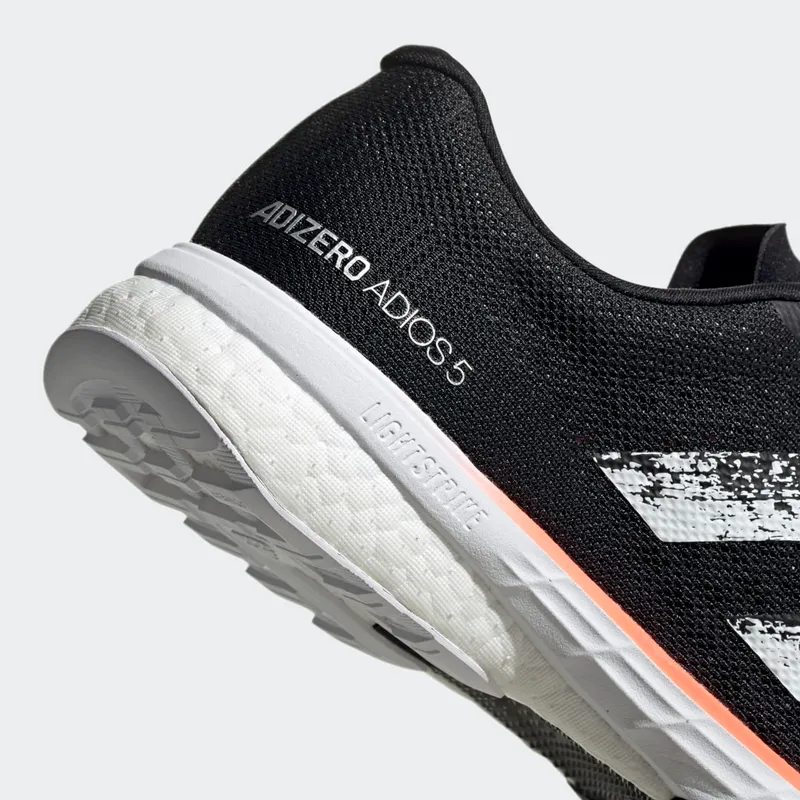 Adidas Adizero Adios 5 ‘Signal Coral’ Core Black/Cloud White/Signal Coral (EE4301)
