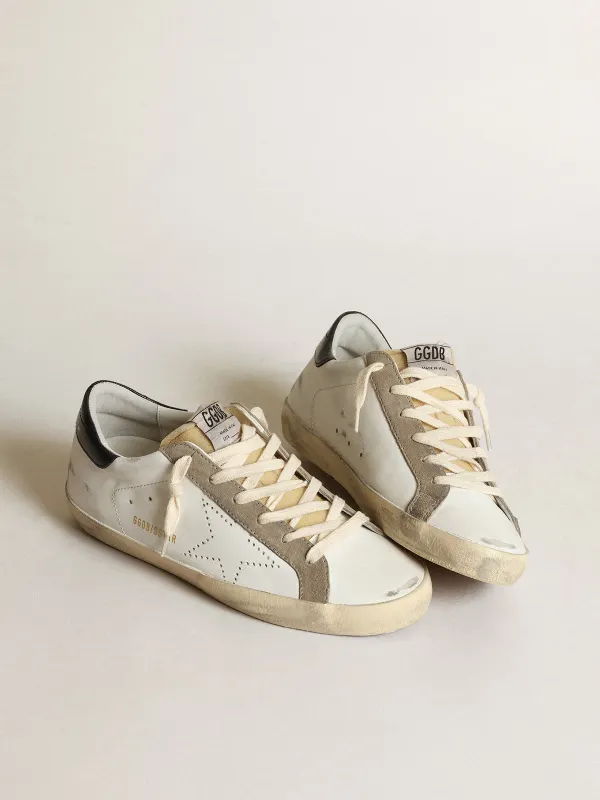 Golden Goose Super-Star With Perforated Star And Midnight Blue Heel Tab (GWF00360.F003184.81753) (2)