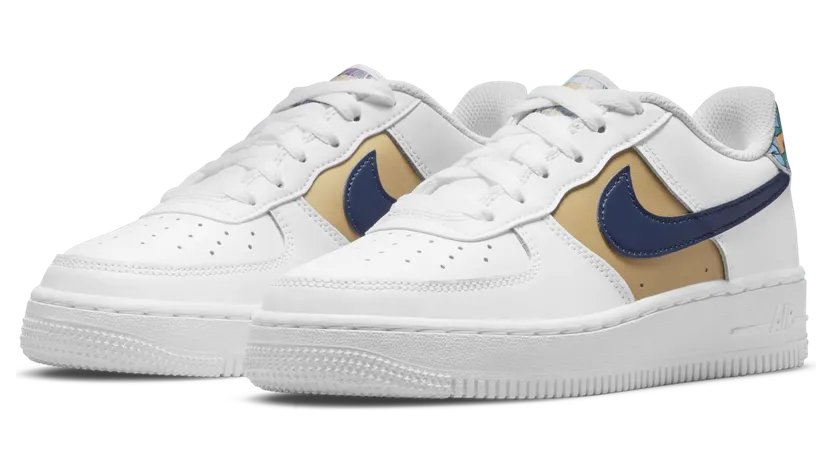 Nike Air Force 1 Low LV8 Wit – “White / Blue Void-metallic Gold” (DM3089-100)