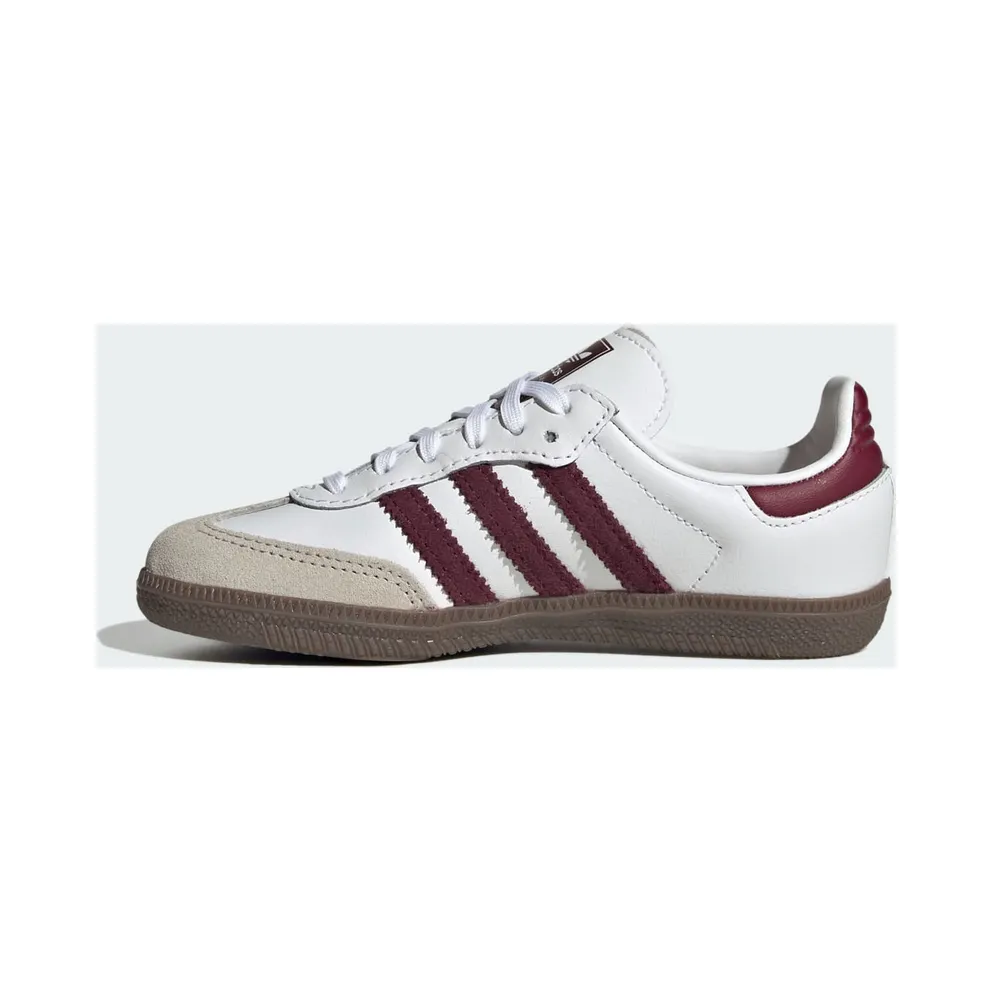 Adidas SAMBA OG Shoes Cloud White / Maroon / Gum (KZ8682)