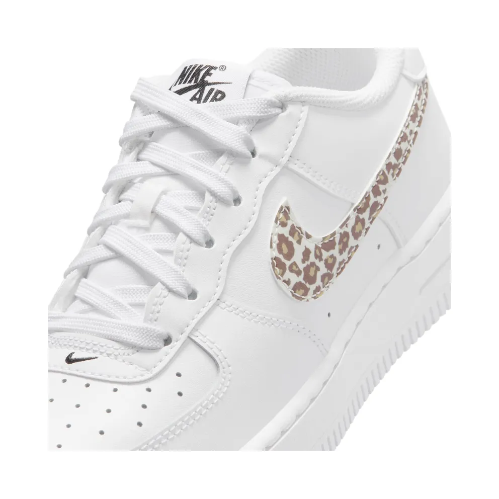 Nike Air Force 1 Low GS “White Leopard Swoosh” (IR0273-100)