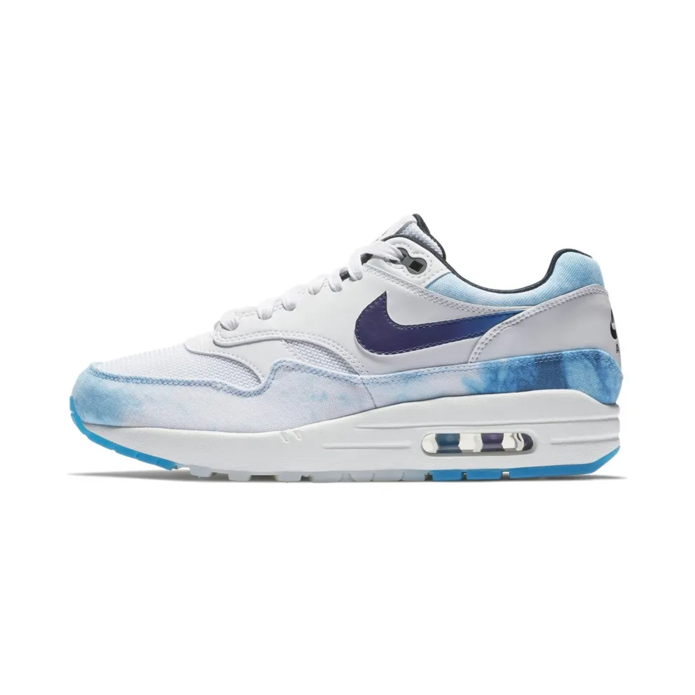 Nike Air Max 1 N7 Acid Wash 2018 (W) White/Court Purple-Dark Obsidian (AO2321-100)