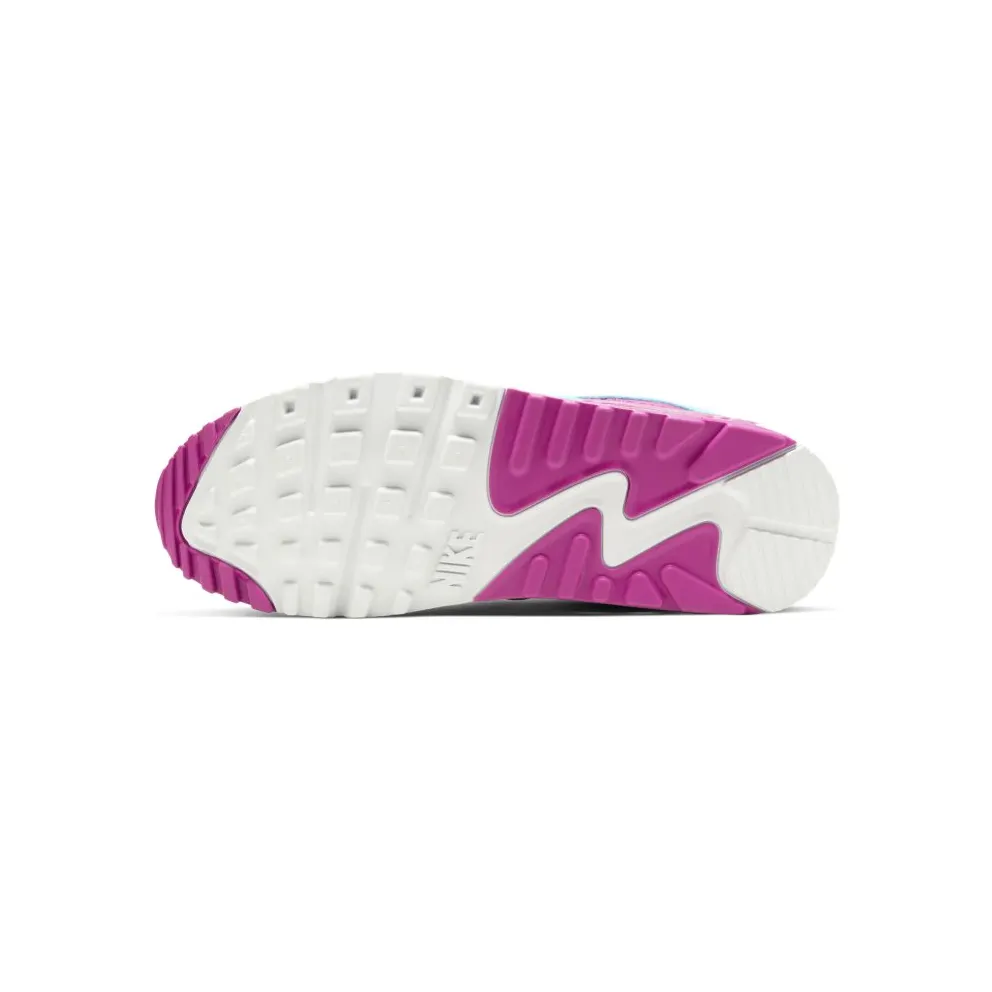 Nike Air Max 90 White Vivid Pink Light Blue Fury (W) White/Vivid Pink-Light Blue Fury (CT1030-001)