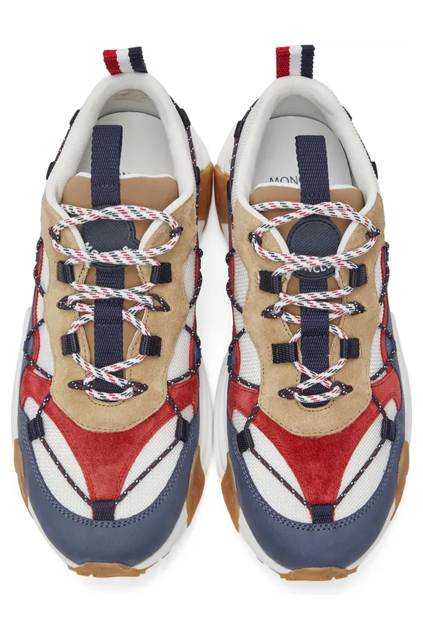 Moncler White & Navy Compassor Sneakers (4M743 – 00 – 02SY8) (5)