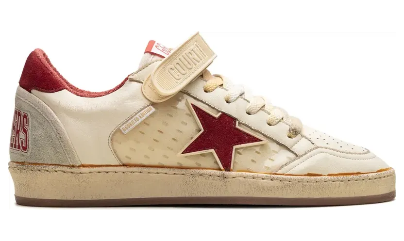 Golden Goose Ballstar mit Wildlederstern Nude (GMF00554F005681)