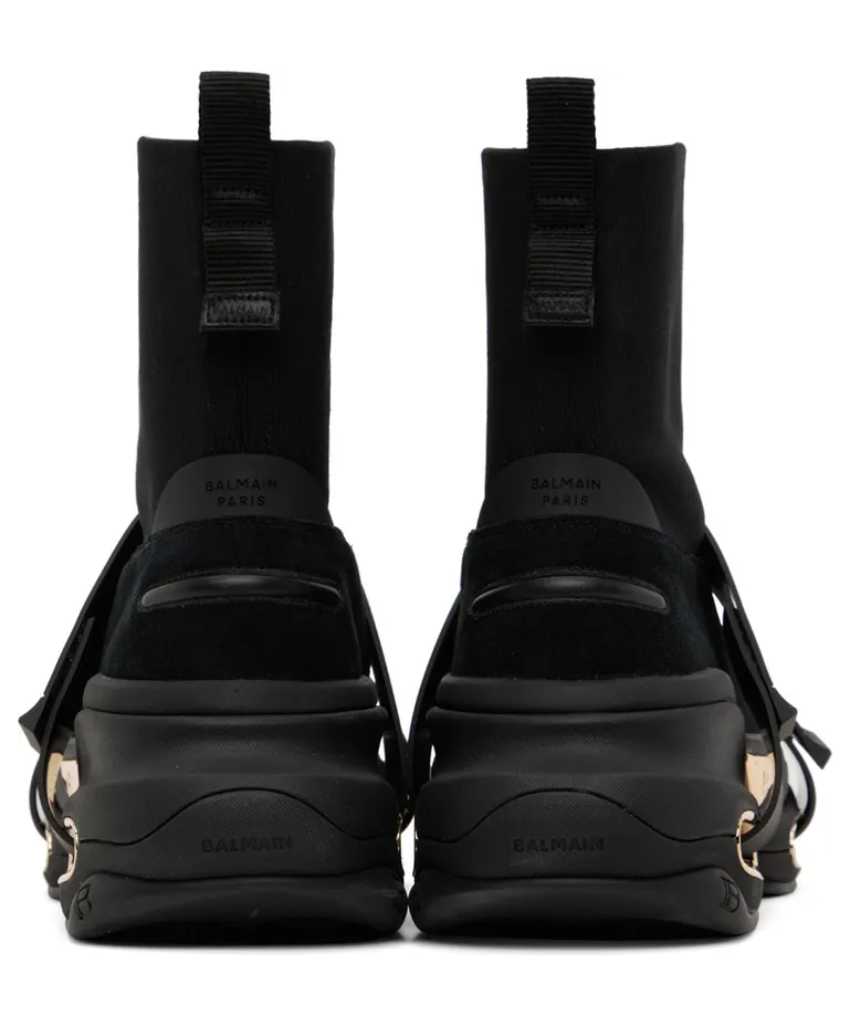 Balmain Black B-Bold High-Top Sneakers (YM1VH229TKSE) (2)