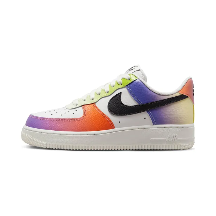 Nike AIR FORCE 1 LO ’07 Multi-Color Gradient “Summit White / Bright Mandarin / Action Grape / Black” (FD0801-100)