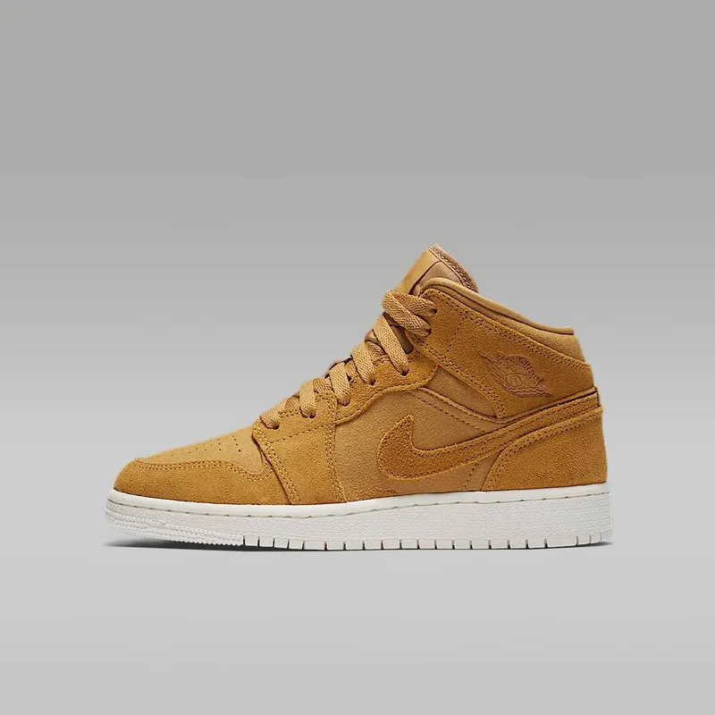 Air Jordan 1 Mid BG “Golden Harvest / Sail” (554725-725)