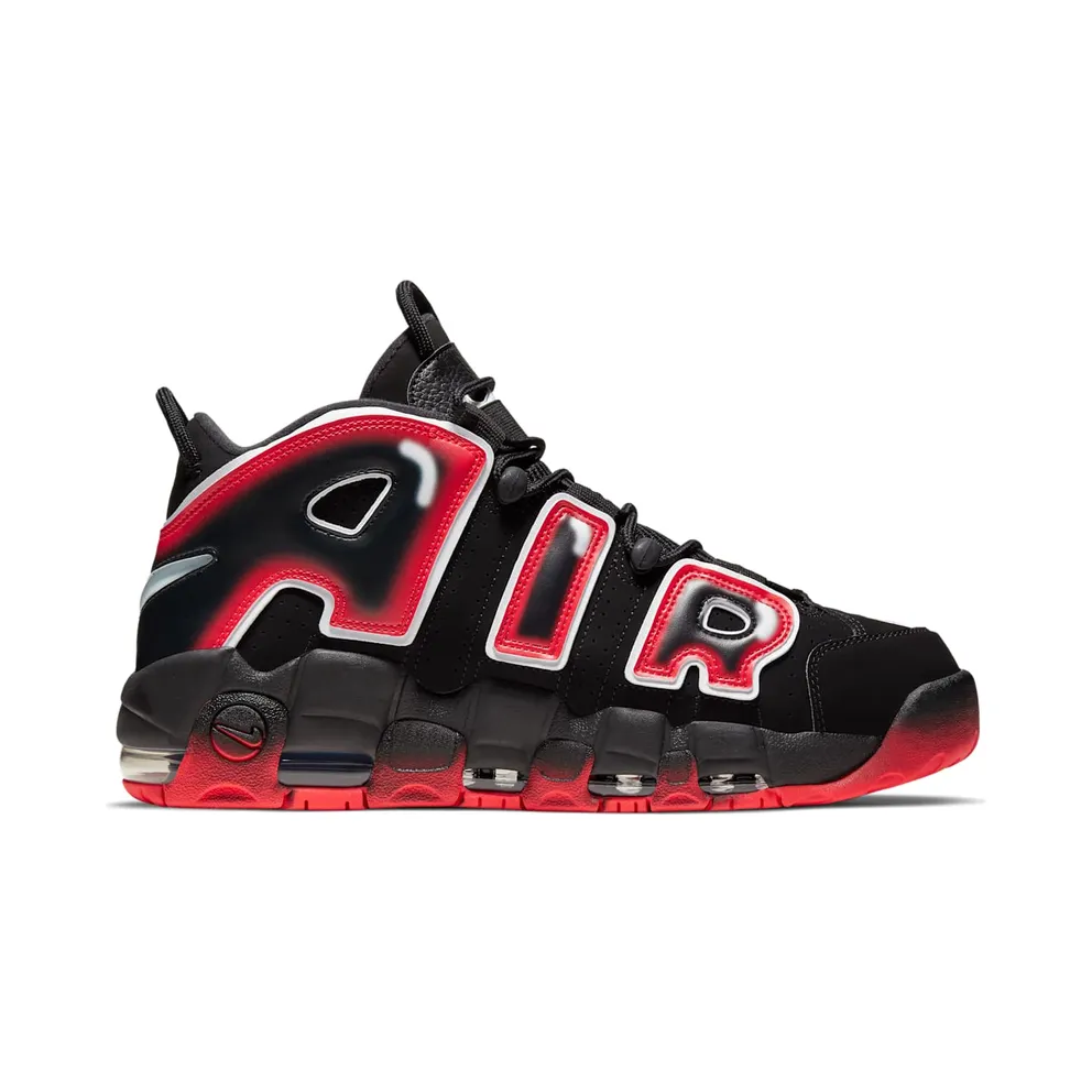 Nike Air More Uptempo Black White Laser Crimson Black/White-Laser Crimson (CJ6129-001)