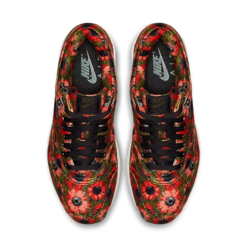 Nike Air Max 1 Solar Daisy Black/Black-Flash Crimson-Faded Spruce (858876-003)