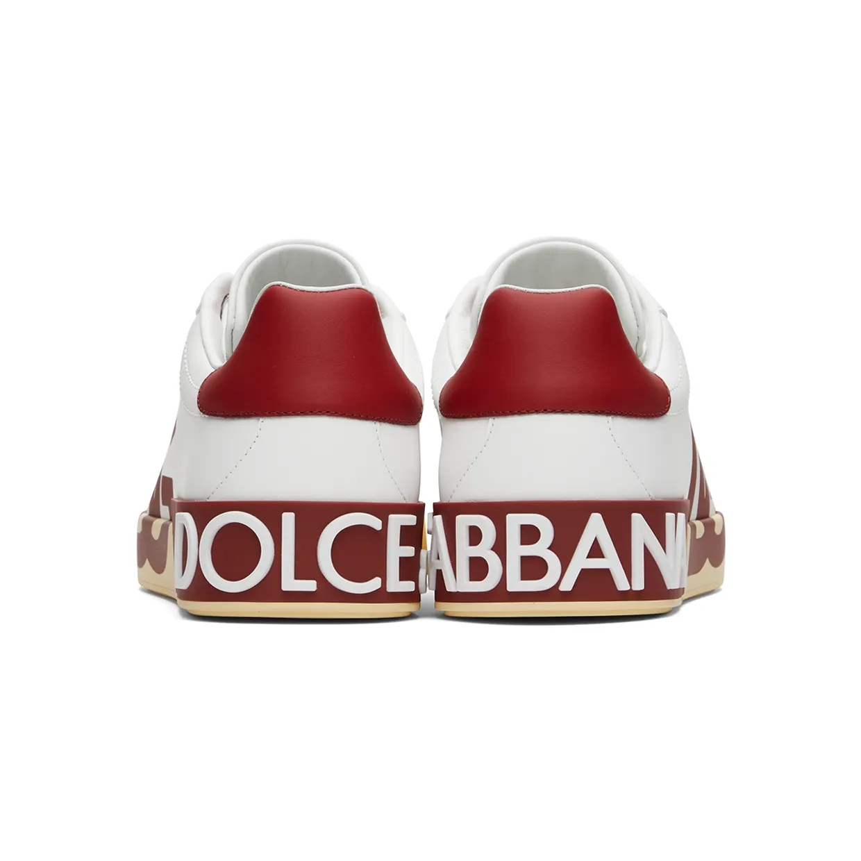 Dolce & Gabbana White & Red Portofino Low-Top Sneakers (CS1772AC330) (2)