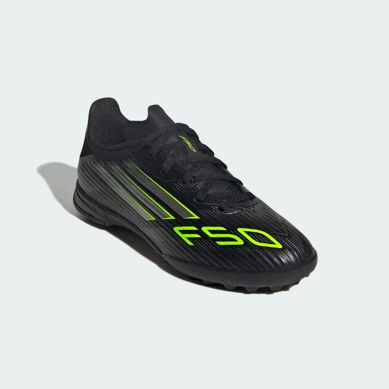adidas F50 League Turf Core Black Iron Metallic Lucid Lemon (JH9999)
