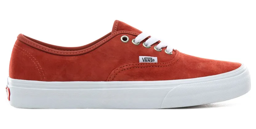 VANS Authentic Schoenen Van Varkenssuède (Rood)