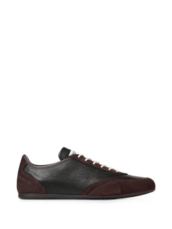 Jimmy Choo Sunny F leren low-top sneakers with geperforeerde details – Black (SUNNYFEVL)