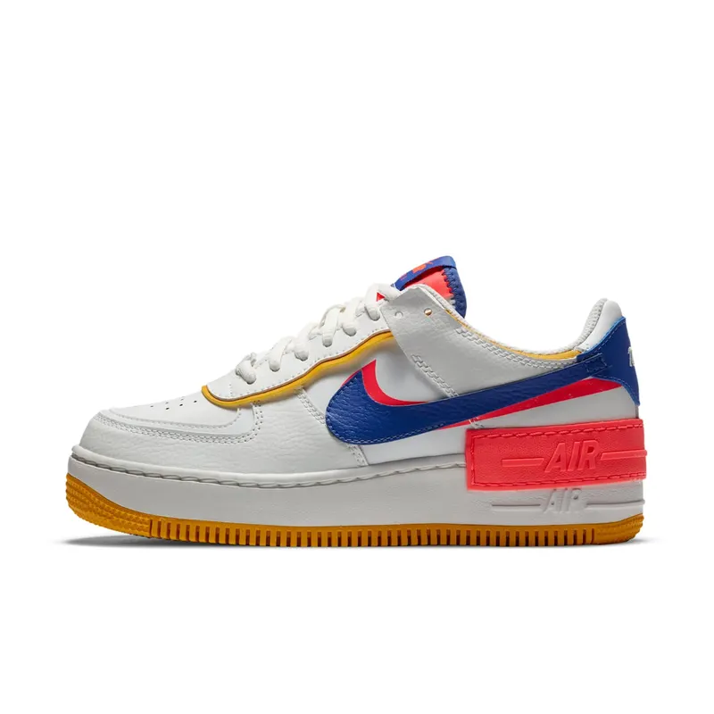 Nike Air Force 1 Shadow White Flash Crimson Astronomy Blue (W) Summit White/Flash Crimson-Dark Sulfur-Astronomy Blue (CI0919-105)