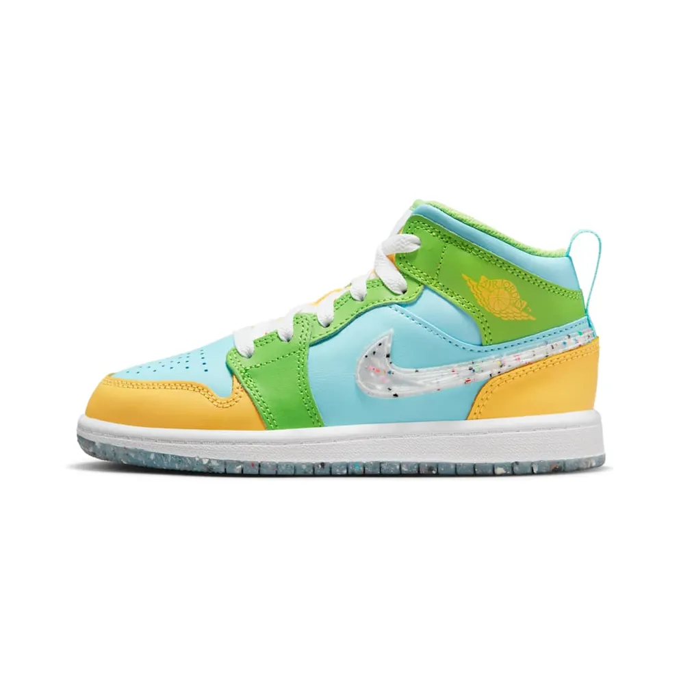 Jordan 1 Mid SE Glacier Ice Citron Pulse Action Green White (DX4370-400)