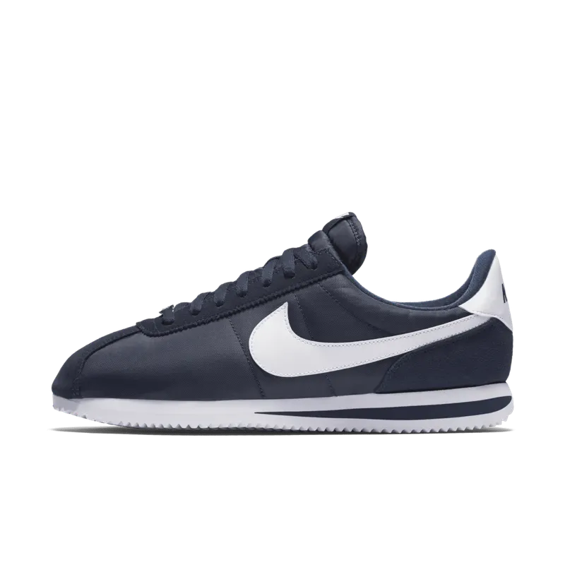 Nike Cortez Basic Nylon Obsidian White-Metallic Silver Obsidian/White-Metallic Silver (819720-411)