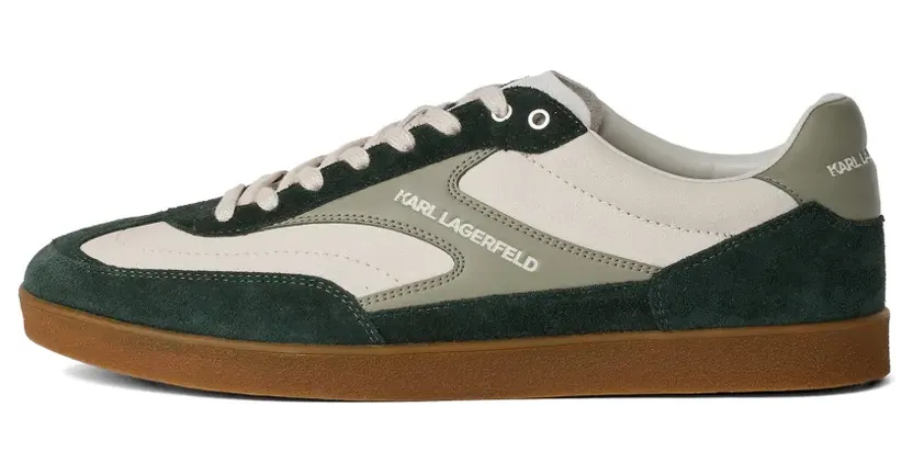 Karl Lagerfeld Kandidate Sneakers aus Leder – Grün (KL53855A102)