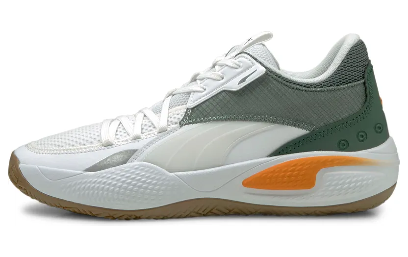 Puma Court Rider Pop basketbalschoenen Oranje/Wit (376107-02)