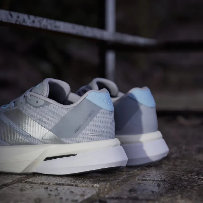 adidas Adizero Boston 13 Halo Silver Metallic Glow Blue (JS4949)