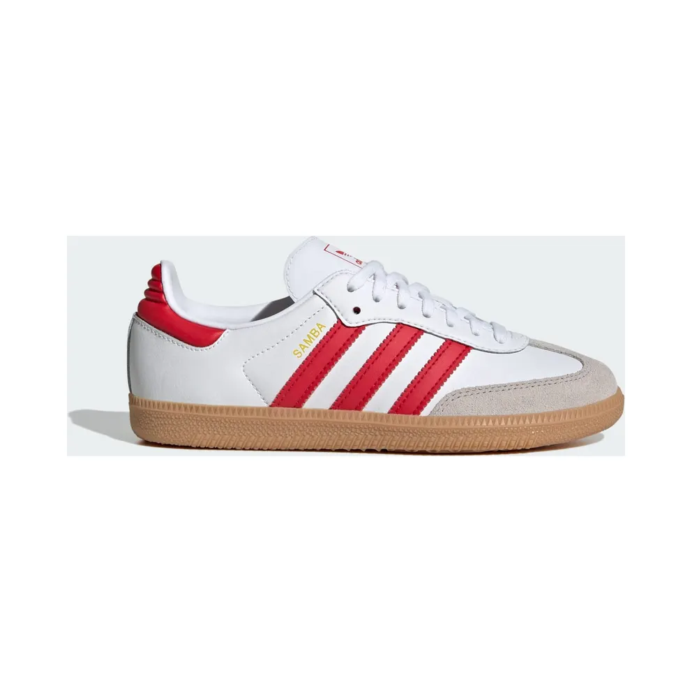 Adidas Samba OG Kids Cloud White / Better Scarlet / Gum (JQ2833)