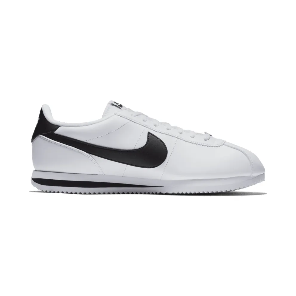 Nike Cortez Basic Leather White Black (2017) White/Metallic Silver-Black (819719-100)