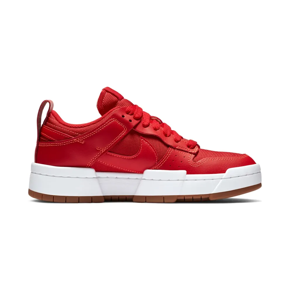 Nike Dunk Low Disrupt Red Gum (W) Gym Red/Summit White-Gum Medium Brown (CK6654-600)