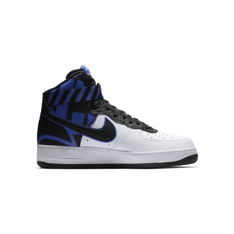 Nike Air Force 1 High Force Logo White Black Royal White/Black-Game Royal (806403-104)