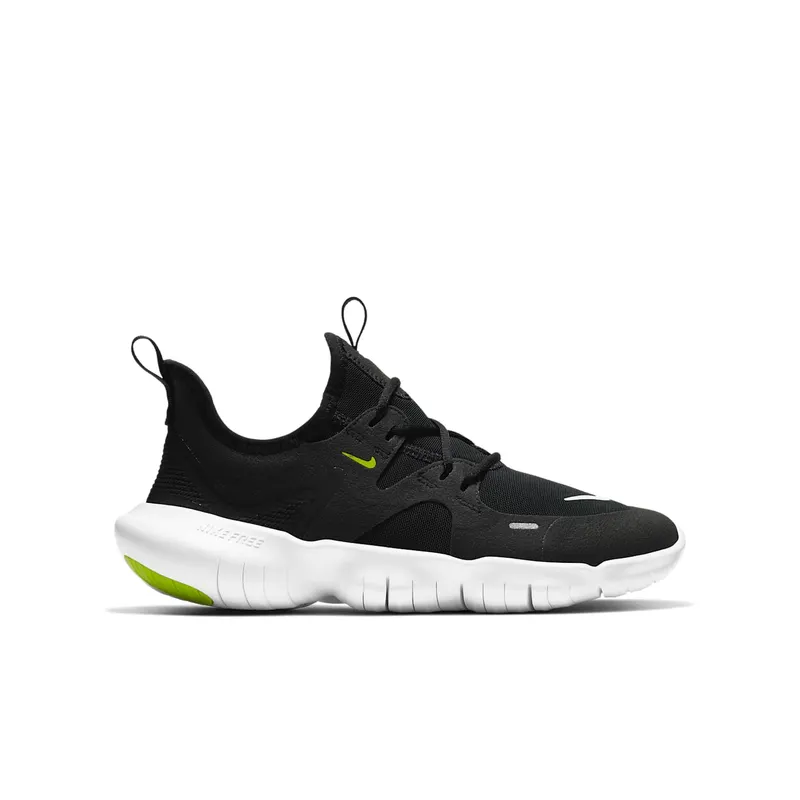 Nike Free RN 5.0 Black Volt White (GS) Black/Anthracite-Volt-White (AR4143-001)