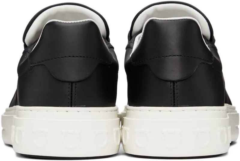 Salvatore Ferragamo Black Gancini Sneaker (697633 02B227010)