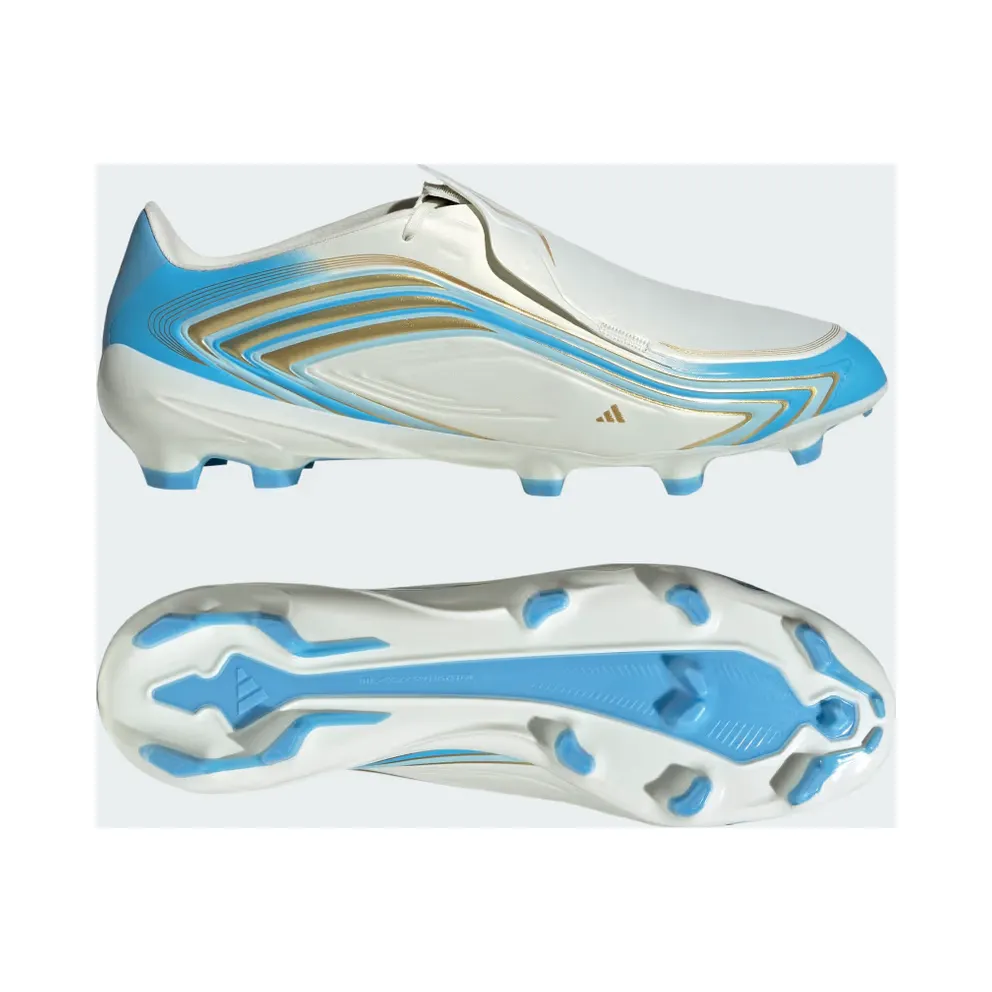 adidas F50 Messi League Firm Ground Football Boots “Ivory / Semi Blue Burst / Icey Blue” (IH1902)