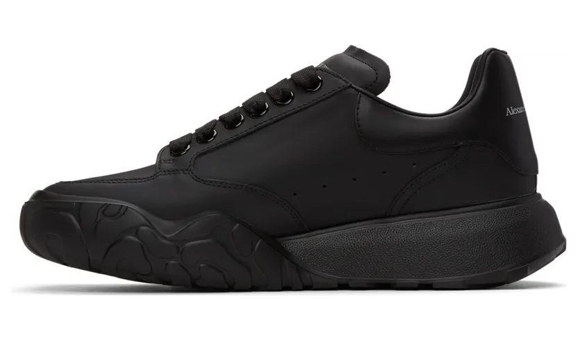 Alexander McQueen Black Court Trainer Sneakers (634619WIA98) (3)