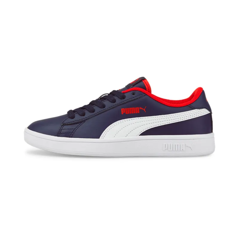 PUMA Smash V2 Youth Peacoat/White/High Risk Red (365170-13)