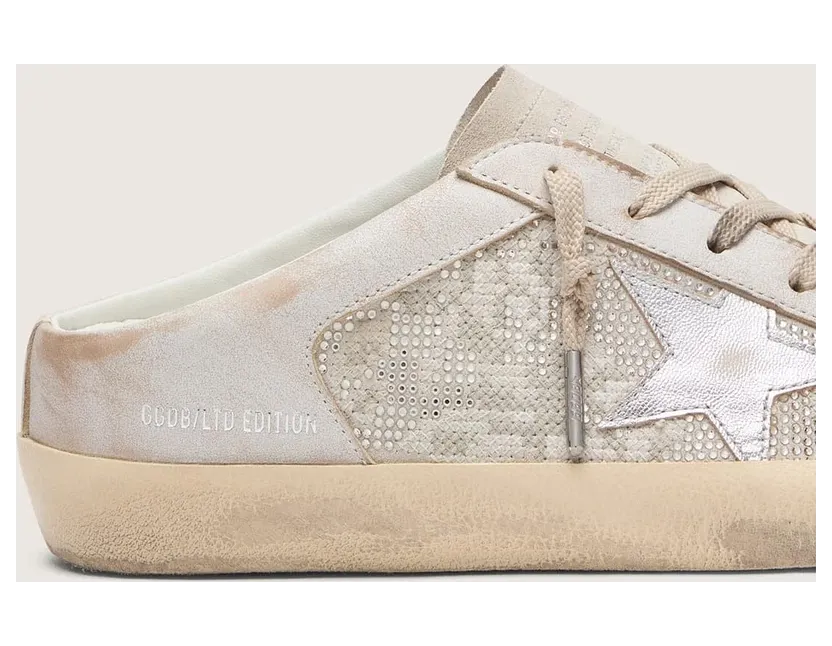 Golden Goose Women’S Super-Star Sabots Ltd In Swarovski With Metallic Silver Leather Star (GWF00937.F008494.60684) (4)