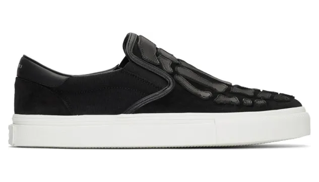 Amiri Black Skeleton Toe Slip-On Sneakers (0F23271CL)