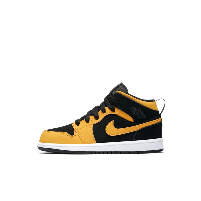 Jordan 1 Mid New Love 2017 (PS) Black/Varsity Maize-White (640734-071)