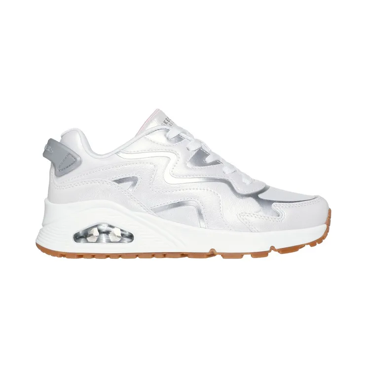 Skechers UNO Gen1 – Wavy Shimmer Wit/Zilver