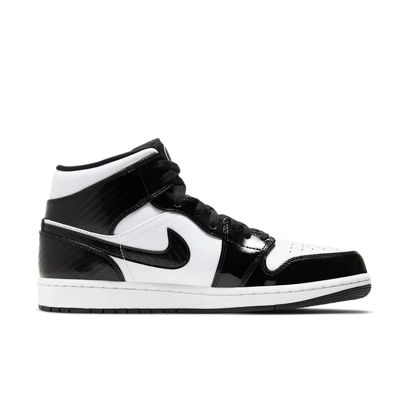 Jordan 1 Mid Carbon Fiber Black/White-Black (DD1649-001)
