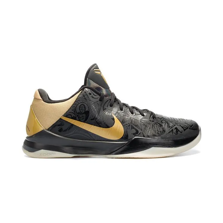 Nike Zoom Kobe 5 ‘Big Stage Away’ Black/Metallic Gold-White (386429-008)