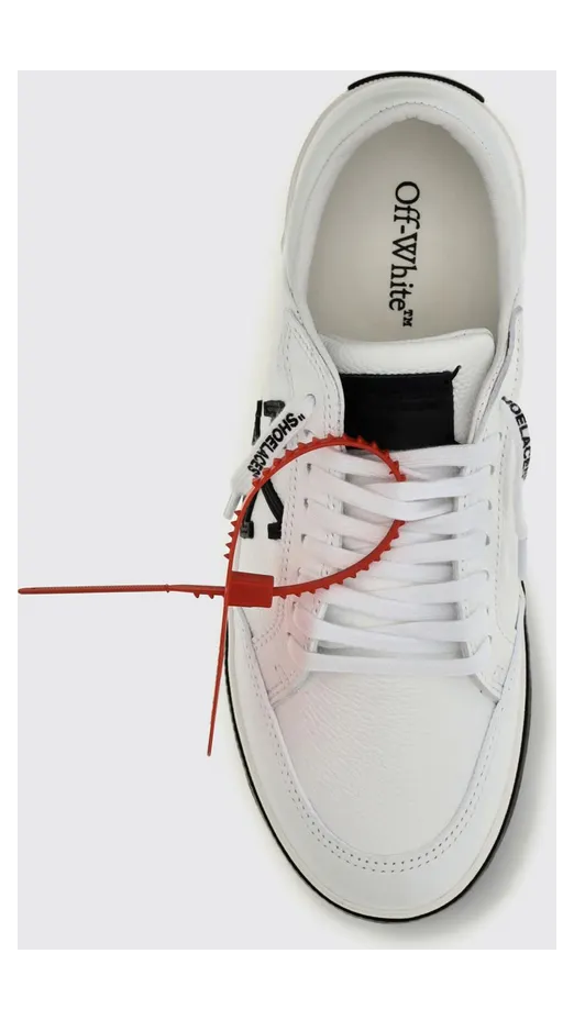 Off-White Vulcanized Grained Calfskin Sneakers with Arrow Logo White (M293C9L0020110) (3)