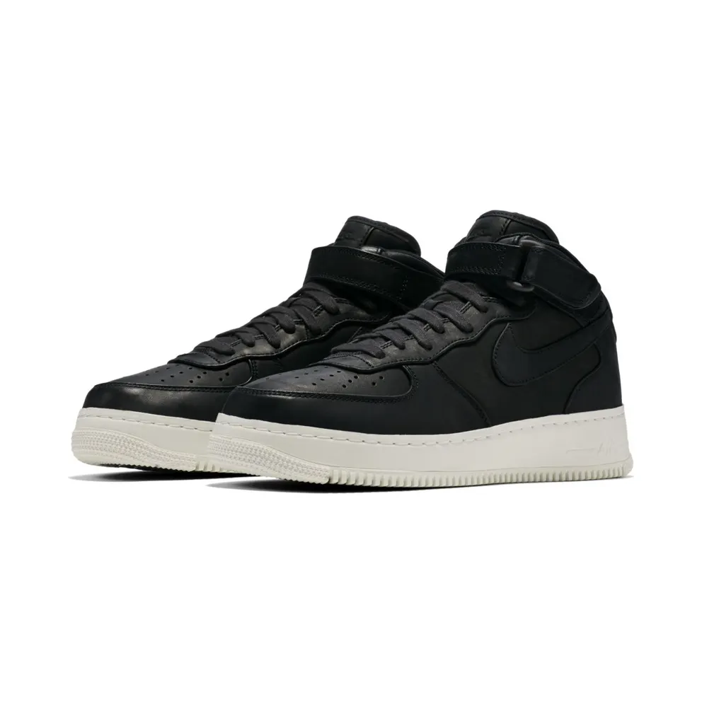 Nike Air Force 1 Mid Black Sail (Lab) Black/Black-Black-Sail (905619-001)