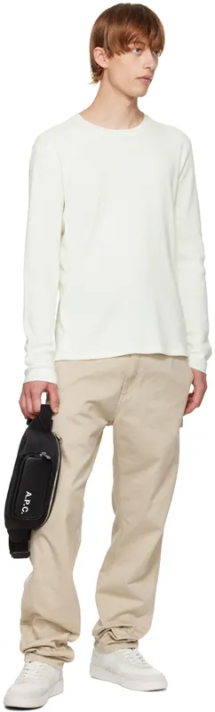 A.P.C. White & Gray Plain Sneakers (PUAAW-M56112)