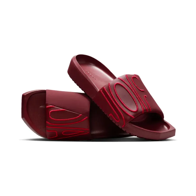 Jordan NOLA Slide “Dark Team Red / Mystic Hibiscus” (CZ8027-603)