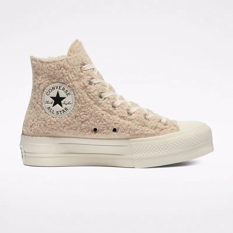 Converse Chuck Taylor All Star Platform High ‘Cozy Club’ Farro/Egret/Black (570024C)