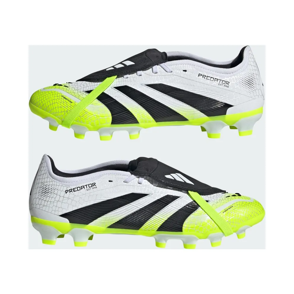 adidas Predator Pro Fold-Over Tongue MG Cloud White Core Black Lucid Lemon (JS4074)