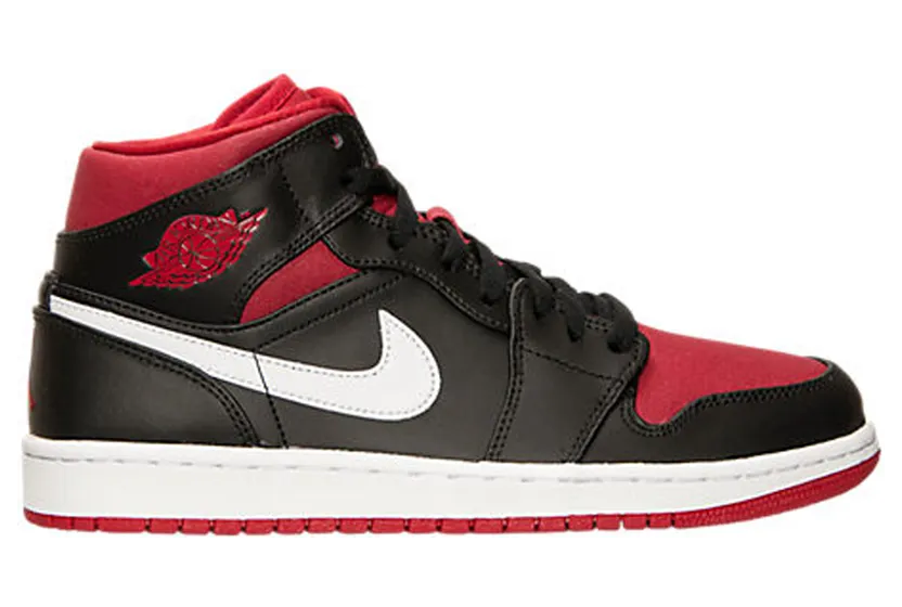 Air Jordan 1 Mid ‘Black Gym Red’ Black.Gym Red-White (554724-020)