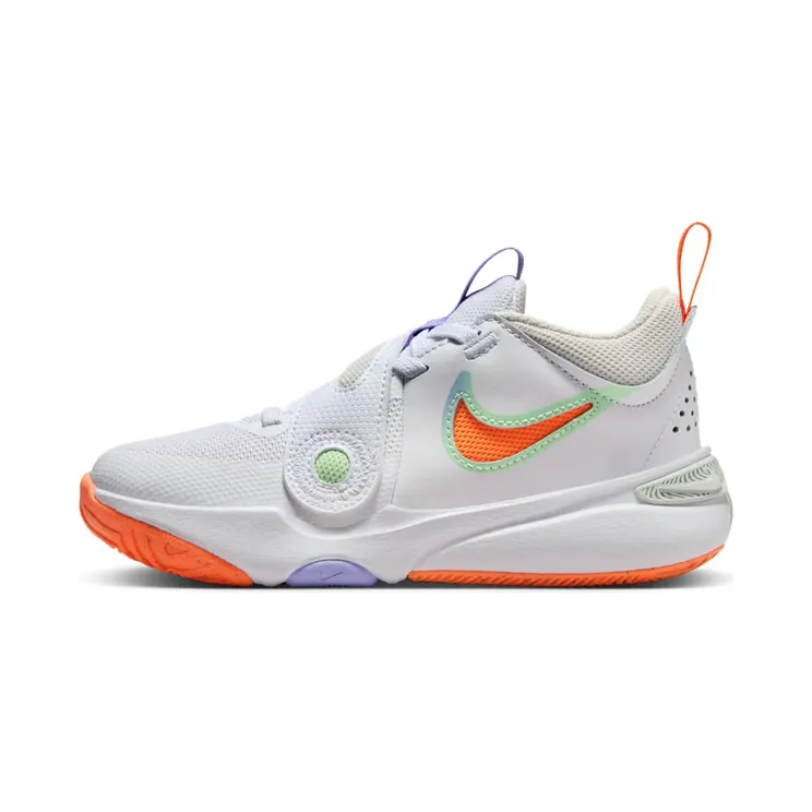Nike Team Hustle D 11 White Vapor Green Purple Pulse Total Orange (DV8994-103)